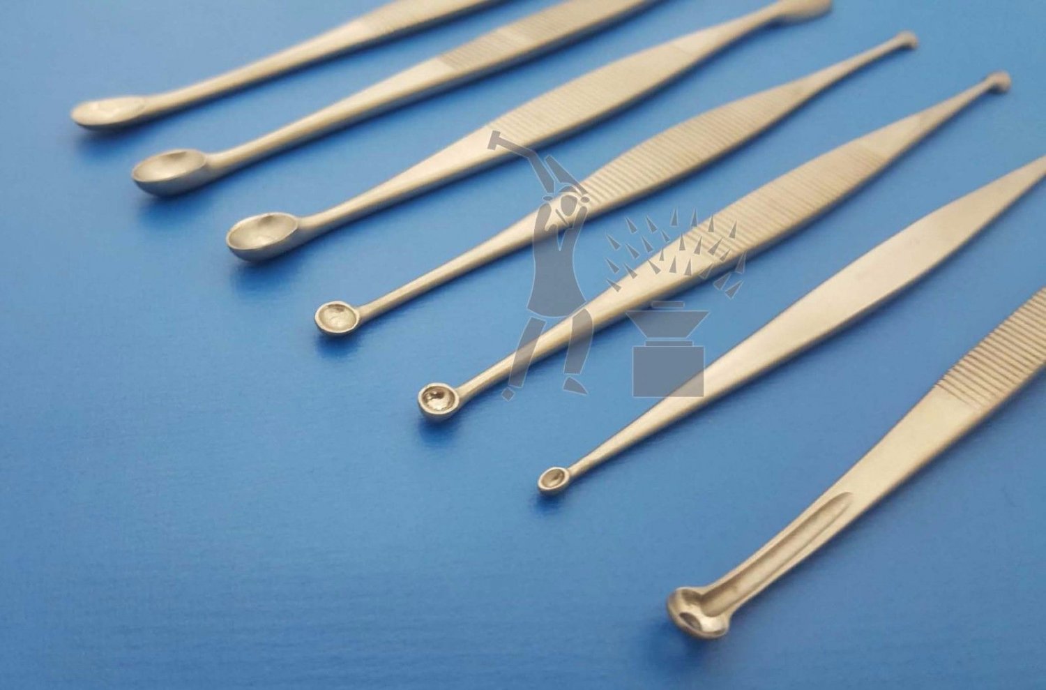 Bone Curettes Orthopedic Assorted Sizes Double Ended 7 Pcs Free Shipping