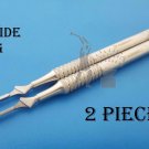 Scalpel Blade Handle 3 #, B.P Handle Round Hollow Medical Surgery Instrument 2pc