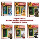 Complete Set of 6 - Five Nights At Freddy's FNaF 2016 McFarlane Toy Buildable Micro Construction Set
