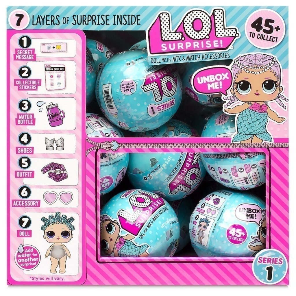 LOL Surprise Doll 7 Layers Series 1-2 Mermaid Mystery Blind Balls ×2 ...