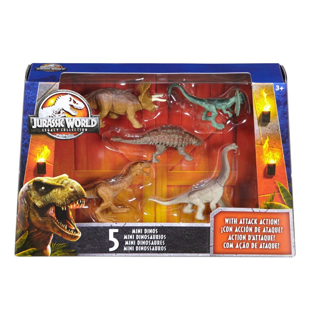 Set of 3 Jurassic World Legacy Collection Mini Action Dinos 5-Pk ...