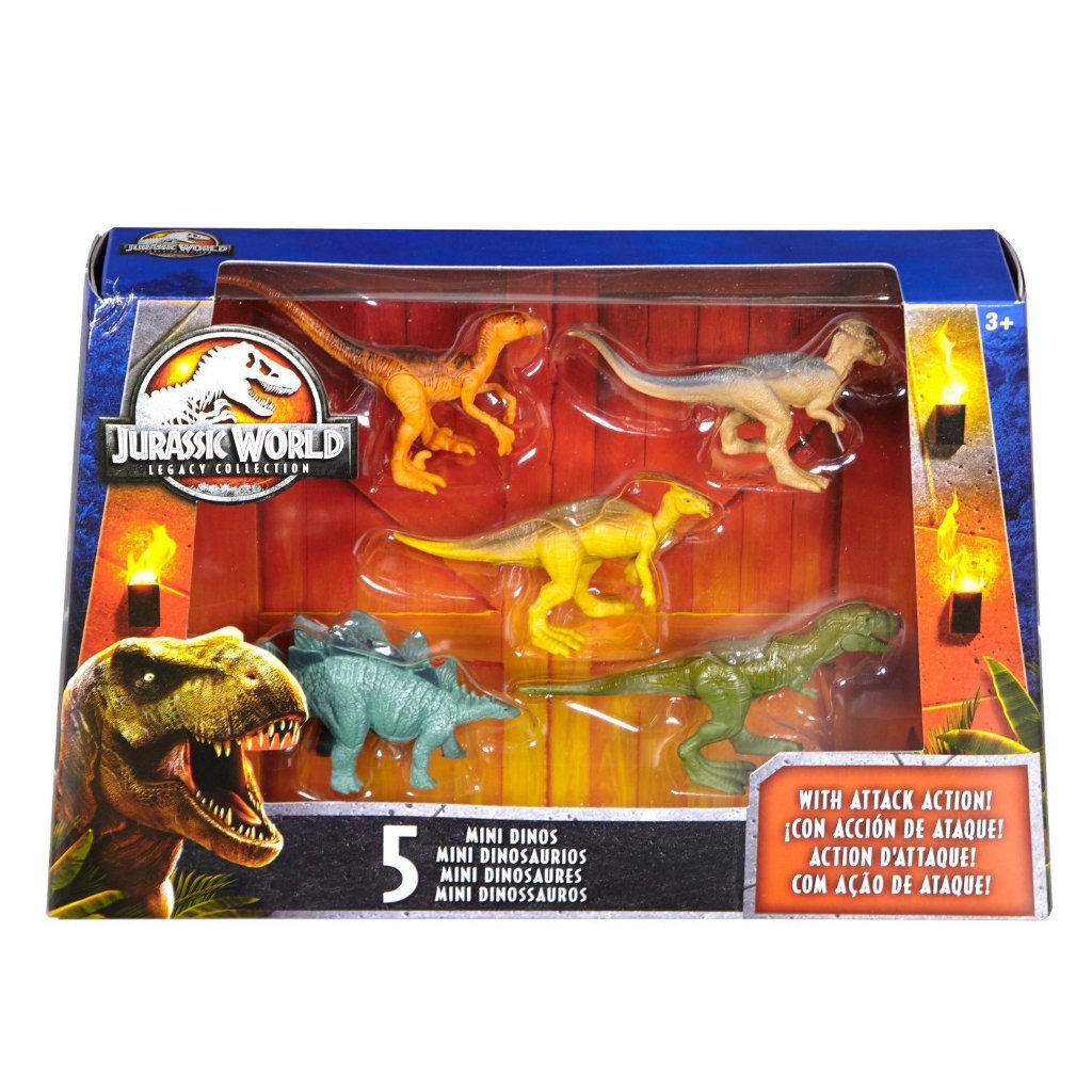 Set of 3 Jurassic World Legacy Collection Mini Action Dinos 5Pk