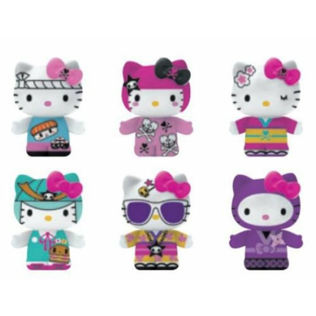 Complete Set of 9 - store tokidoki x Sanrio Hello Kitty Sticky Notes Reunion Collectio