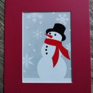 Winter  snowman christmas decoration frame picture holiday 8x10