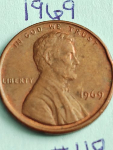 1969 lincoln penny  no mm yes errors video n pictures coins Just Listed