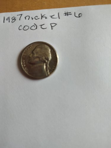 1987 nickel code p used coins video and pictures error 7 looks faded qty 1 coin