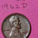 1962 penny mint mark d coins us money used