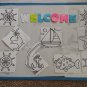 primitive rug hooking pattern welcome new