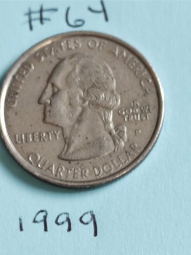 1999 P - Delaware -mint mark p  State Quarter used Just Listed
