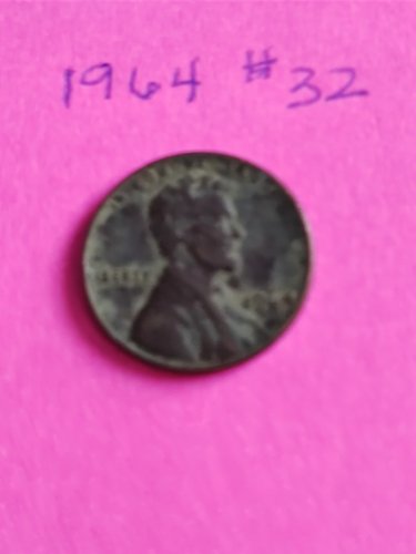 1964 lincoln penny no mint mark coins circulated uncertfied UNITED STATES