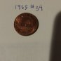1965 Lincoln penny no mint mark coins uncertified circulated UNITED STATES