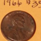 1966 Lincoln penny no mint mark circulated uncertified USA COINS