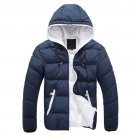 Men Cotton Jacket Zip Hooded Winter Outwear