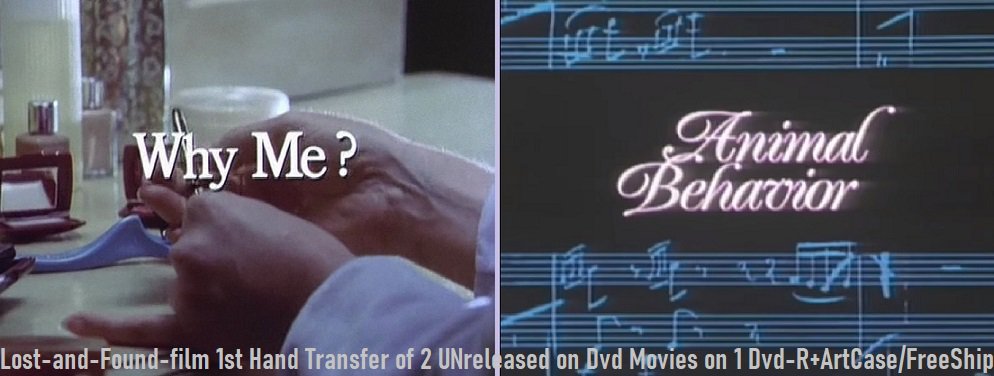 Armand Assante 80s Movie duo~Why Me?,Glynnis O'Connor & Animal Behavior,Karen  Allen~2on 1 Dvd -R~0SH