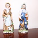 HOMCO Ceramics Old Couple Figurines #1409