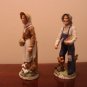 HOMCO Ceramics Old Couple Figurines #1409