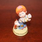 Avon "Little Things" 1983 Boy with Flowers and dog