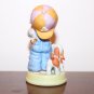 Avon "Little Things" 1983 Boy with Flowers and dog
