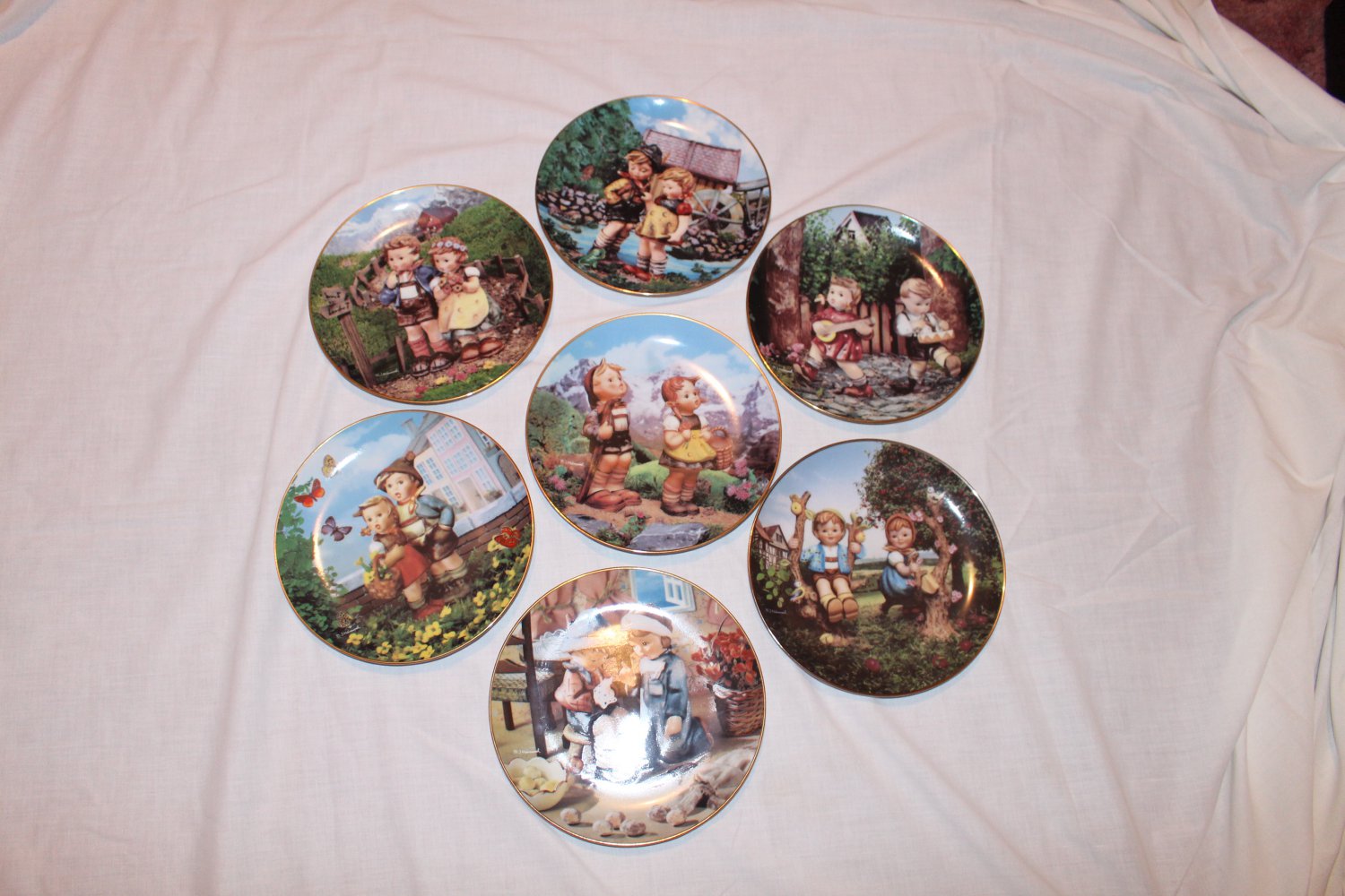 Hummel Collector Plates Little Companion Series Set Of 7