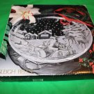 Crystal Clear Studios "Sleigh Bells" Glass Christmas Platter 14"