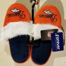 Women's Denver Broncos Colorblock Fur Slide Slippers