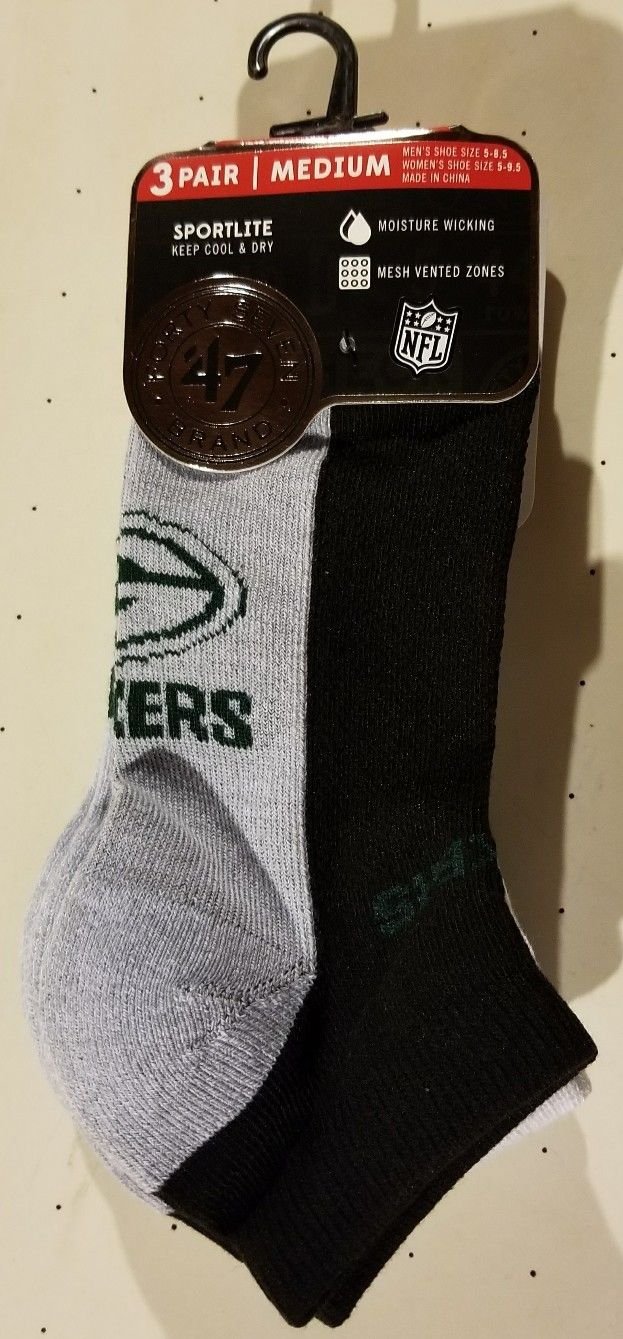 Green Bay Packers Rush '47 Motion Sock &acirc;�� 3 Pack