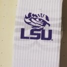 Strideline LSU Tigers White Adult Crew Socks