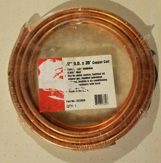 JMF Watts 1/2inx20 Pre&acirc;��Cut Copper Tubing (LSC3020P)