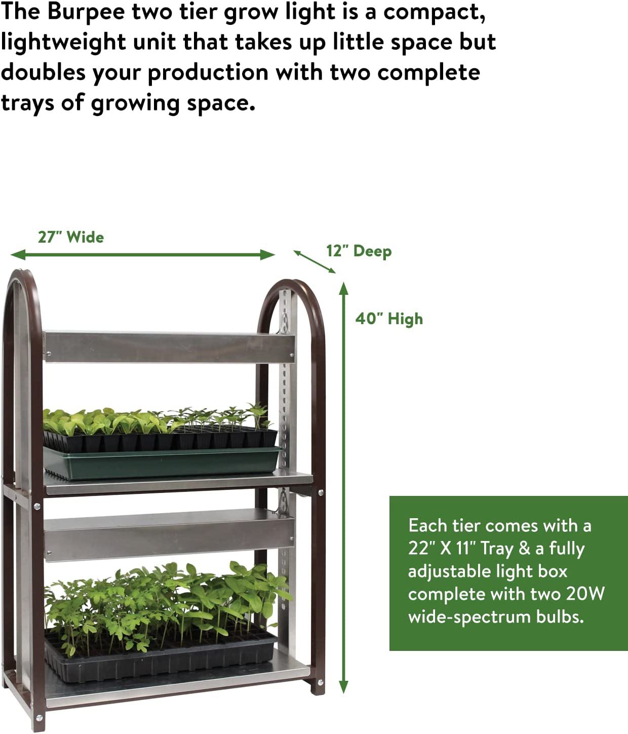 Burpee's Two Tier Lighting Cart Retail price 305.95