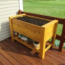 Infinite Cedar Elevated Planter Box with Shelf 48 in