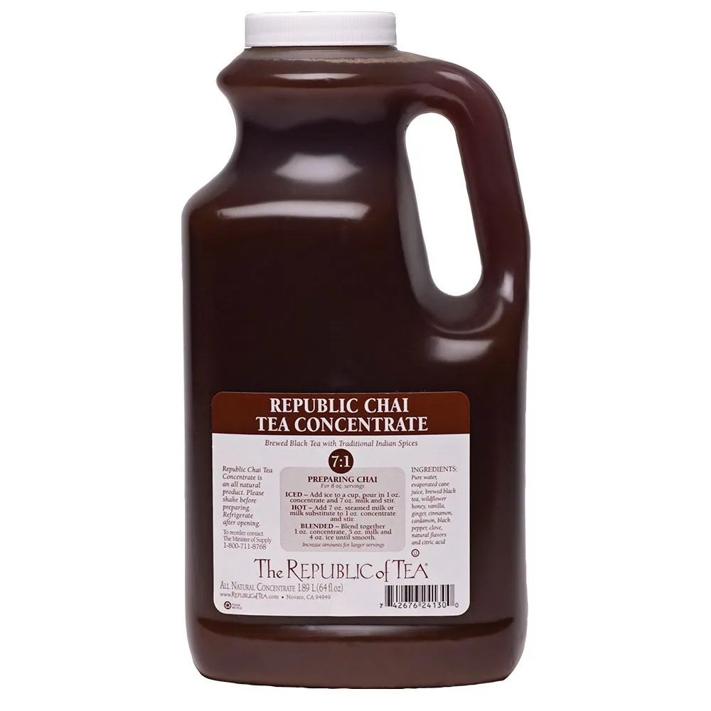 Republic Chai Tea Concentrate + Plastic Pump - Retail price $59