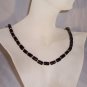 Black glass and vermeil necklace