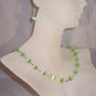 Lime green cat's eye "Tin Cup" style set