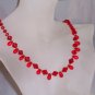 Ruby red drop necklace
