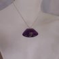 Amethyst  fan pendant