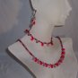 Red Hat jewerly- Red and amethyst drops set
