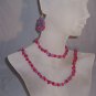 Red Hat jewelry- Coral and amethyst chip set