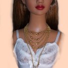 Gold ball chain necklace set - Fashion Doll Jewelry