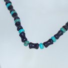 Turquoise and blackstone necklace