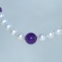 Pearls and Amethyst Necklace and Earrings