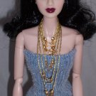 Gold Floss necklaces - 6 pc set - Fashion Doll Jewelry