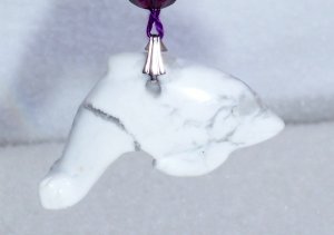 Rainbow Suncatcher - stone dolphin