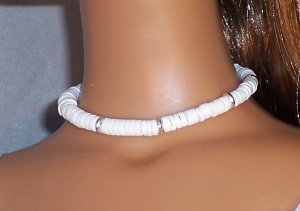 White puka shell set - BJD and Fashion Doll Jewelry