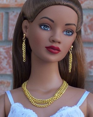 Triple layer gold chain - BJD and Fashion doll jewelry