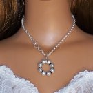 Sterling beaded circles - BJD and Fashion Doll Jewelry
