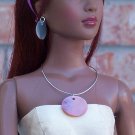 Shell disc on sterling wire - Fashion Doll Jewelry