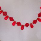 Ruby red drop necklace