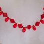 Ruby red drop necklace