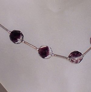 Two-tone purple glass "Tin Cup" style set