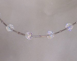Crystal AB and silver "Tin Cup" style set